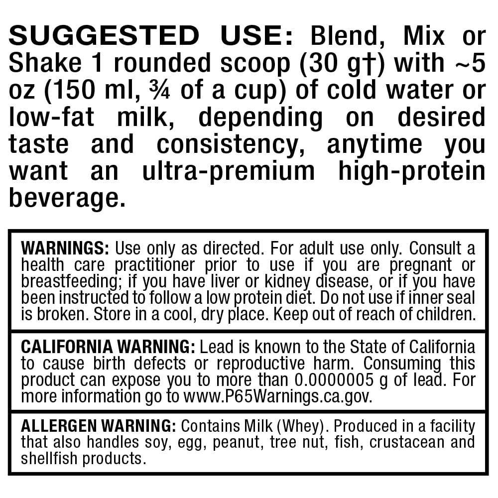 AllMax ISOFLEX nutrition facts close-up highlighting 27g protein per scoop