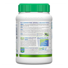 ALLMAX ISONATURAL Vanilla label emphasizes zero fat and zero sugar.