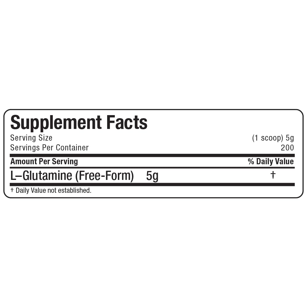 AllMAX L-Glutamine 1000g jar denotes value and long-term usage