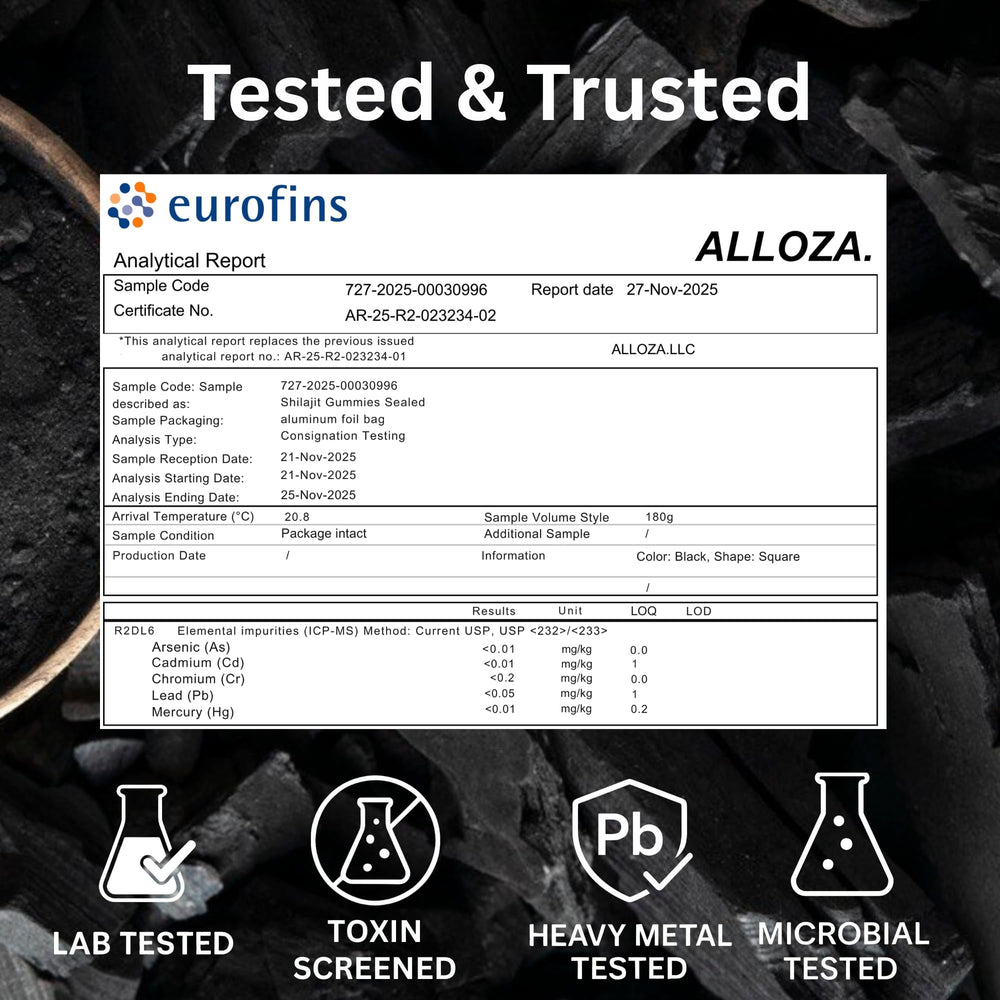 ENERGY and FOCUS scene with ALLOZA gummies in a daily routine.