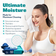 AllSett Health Aloe Vera wipes offer gentle cleansing with a light, soothing scent.