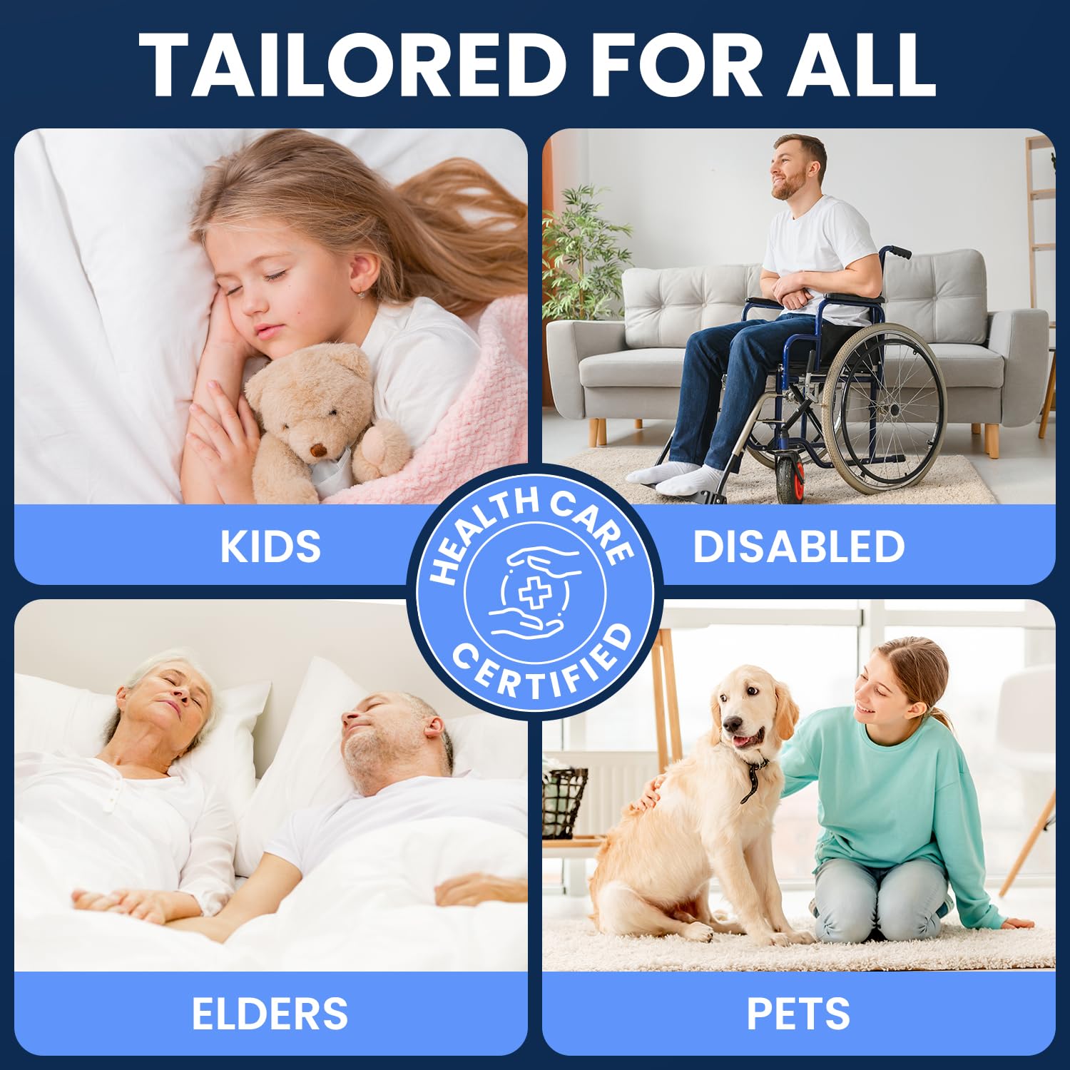 AllSett Health Chucks pads-multi-use: suitable for adults, kids, and pets.