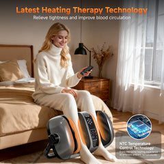 ALLYOUGER Foot Massager remote control and LCD panel simplify mode selection