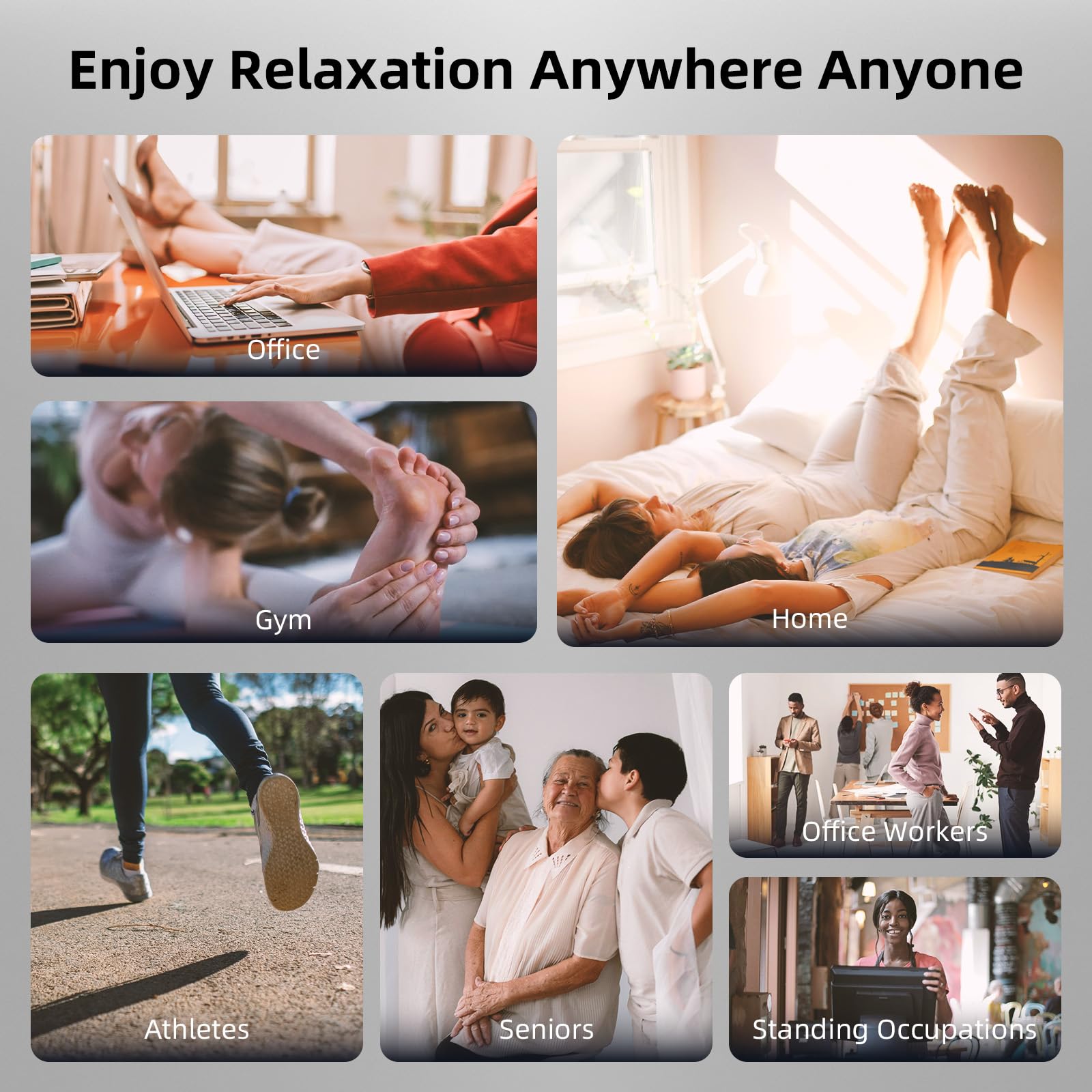 ALLYOUGER Foot Massager warranty icon indicates 1-year coverage