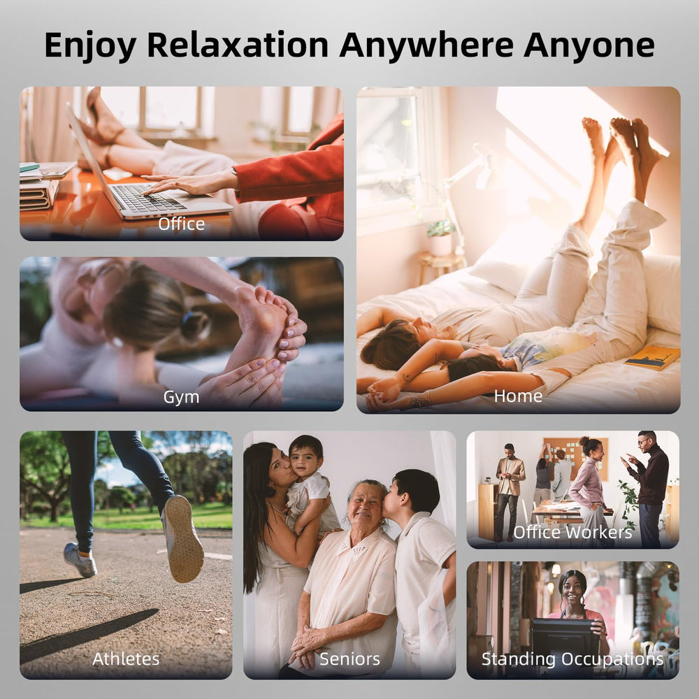 ALLYOUGER Foot Massager warranty icon indicates 1-year coverage
