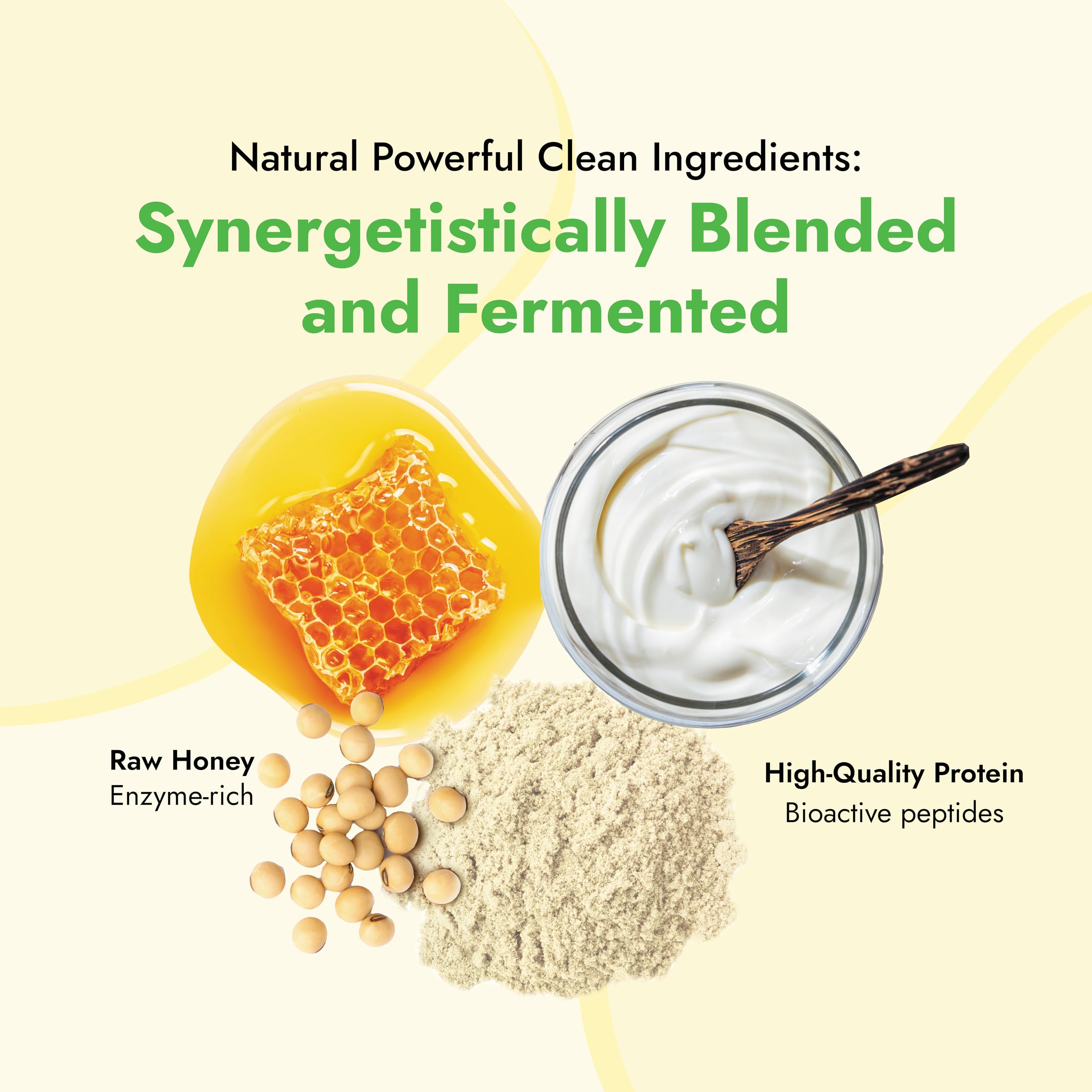 Almased Vanilla ingredients close-up with complete amino profile.