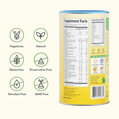 Almased Vanilla powder packaging highlights protein-rich formula