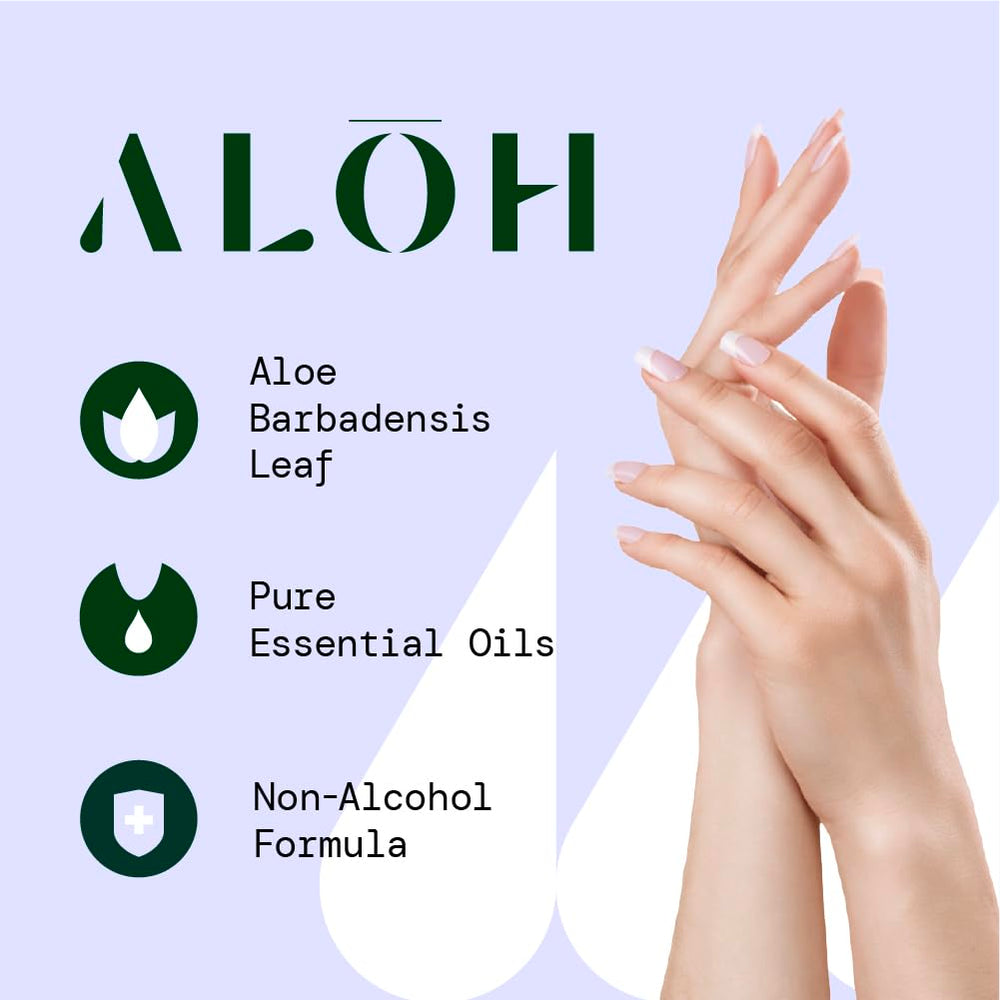 ALO ALŌH 70% ethyl alcohol for effective cleansing.