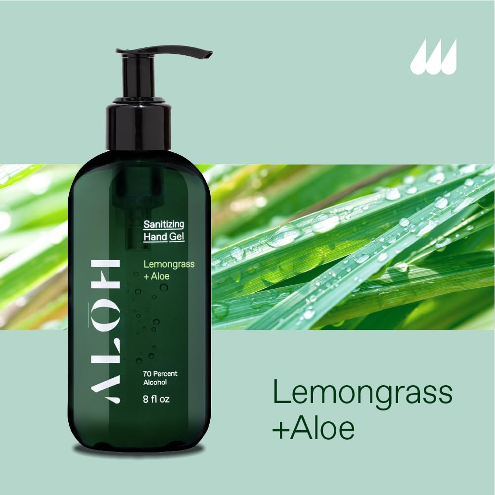 ALO ALŌH aloe-infused formula hydrates skin while sanitizing.