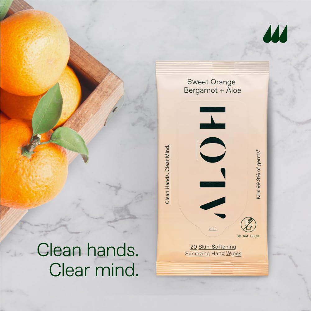 ALO Sweet Orange Bergamot Aloe wipes family use for all ages