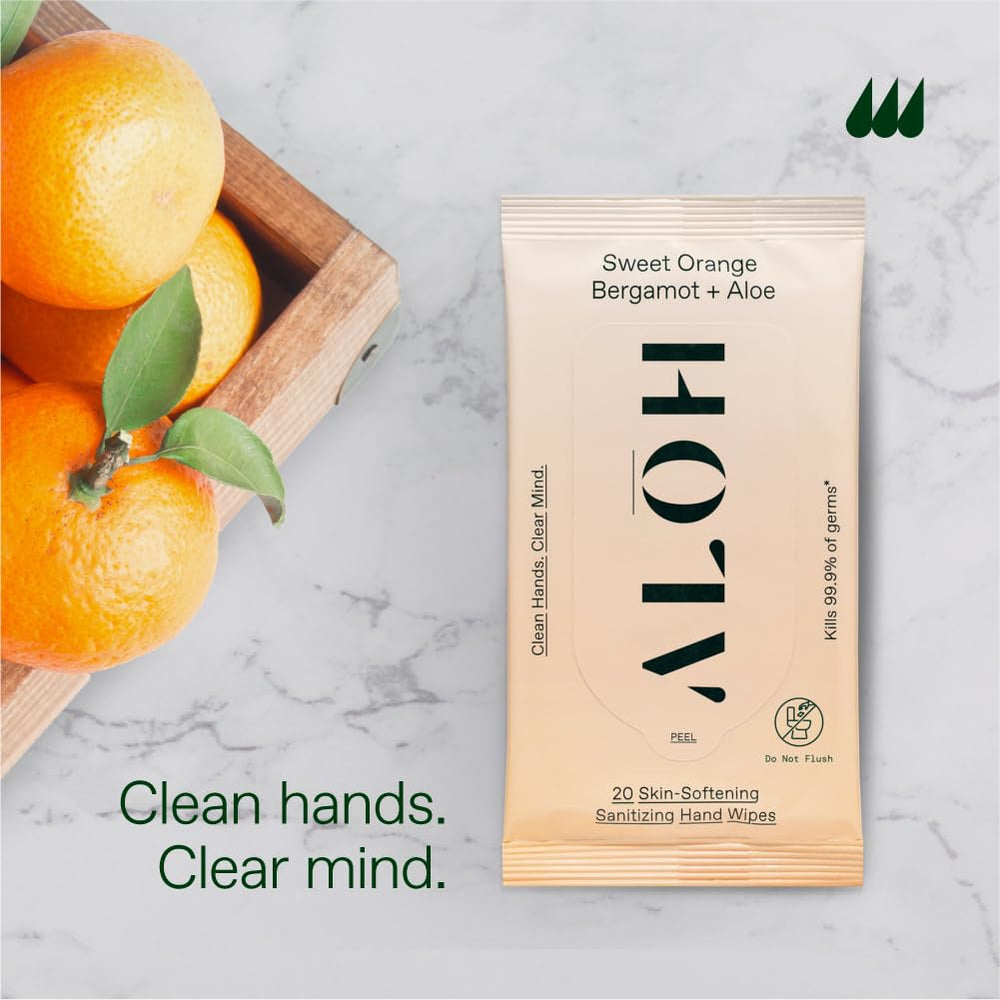 ALO Sweet Orange Bergamot Aloe wipes family use for all ages