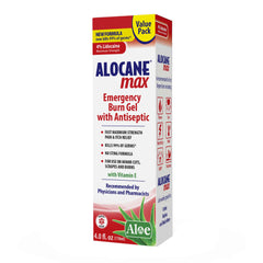 Alocane Max burn gel bottle ready for quick relief.