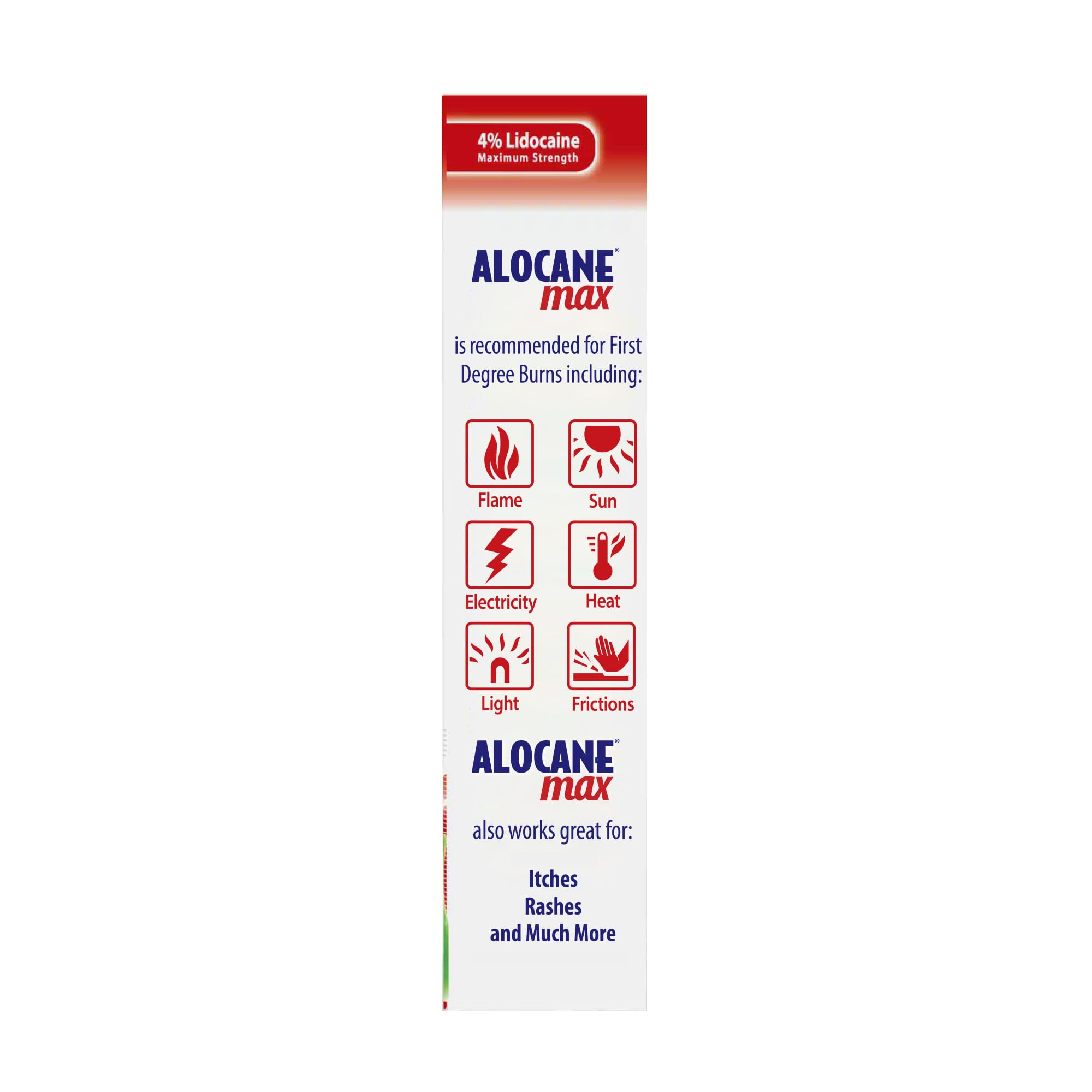 Alocane Max vitamin E image signals skin nourishment.