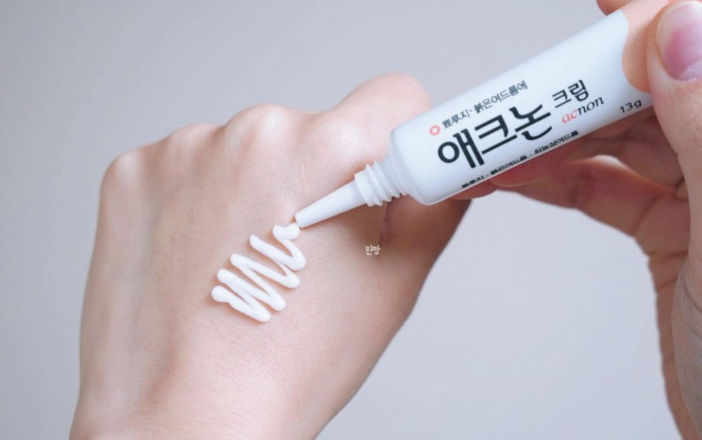 Close-up of skin after applying ALOCASIA Acnon Cream scar-care finish on skin.