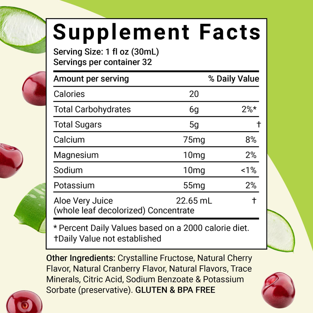 Aloe Life Whole Leaf Juice pouring into a glass for daily use.