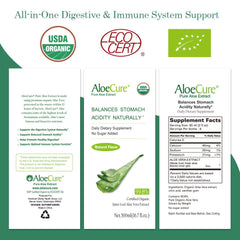 AloeCure aloin removal process highlights chemical-free purity.