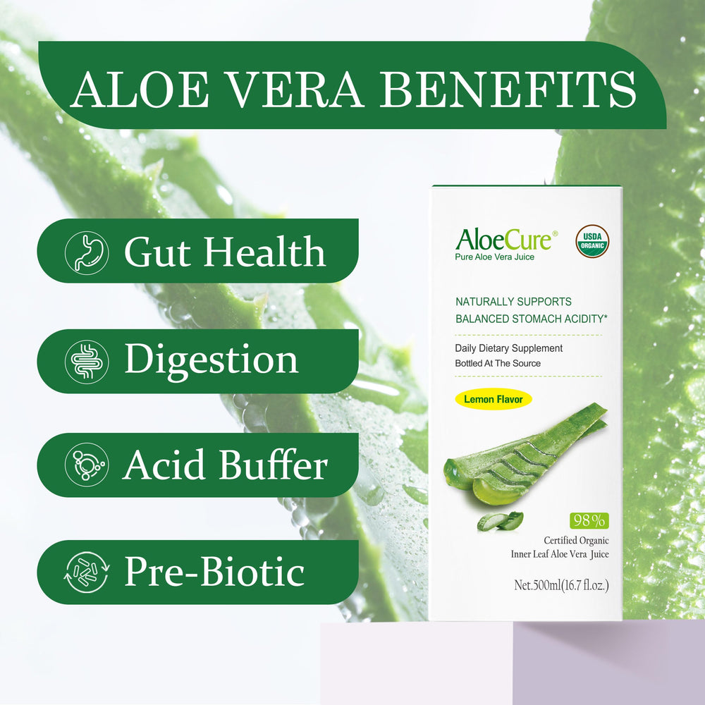AloeCure inner gel juice pour capturing pure aloe for daily digestive comfort.
