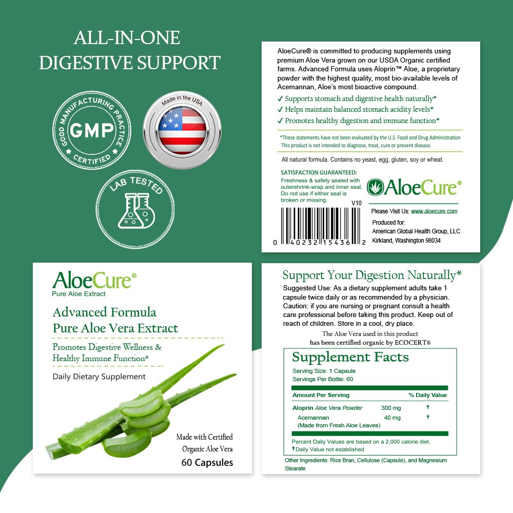 Plant-based capsule design of AloeCure suitable for vegan lifestyles