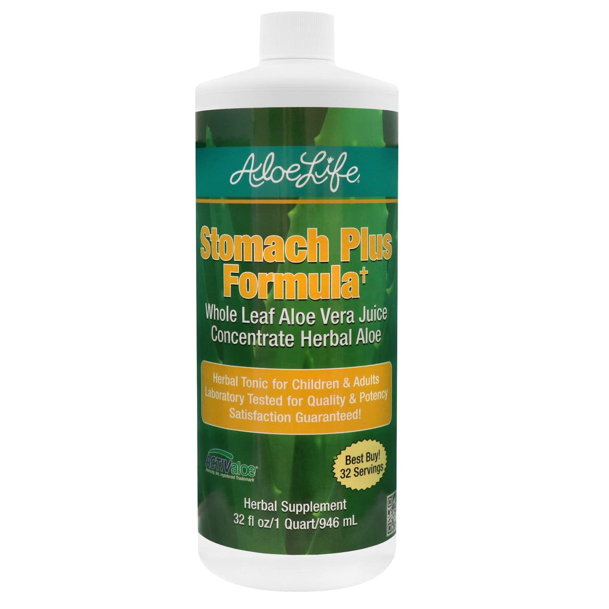 Aloe Life Stomach Plus Formula bottle ready for digestive support
