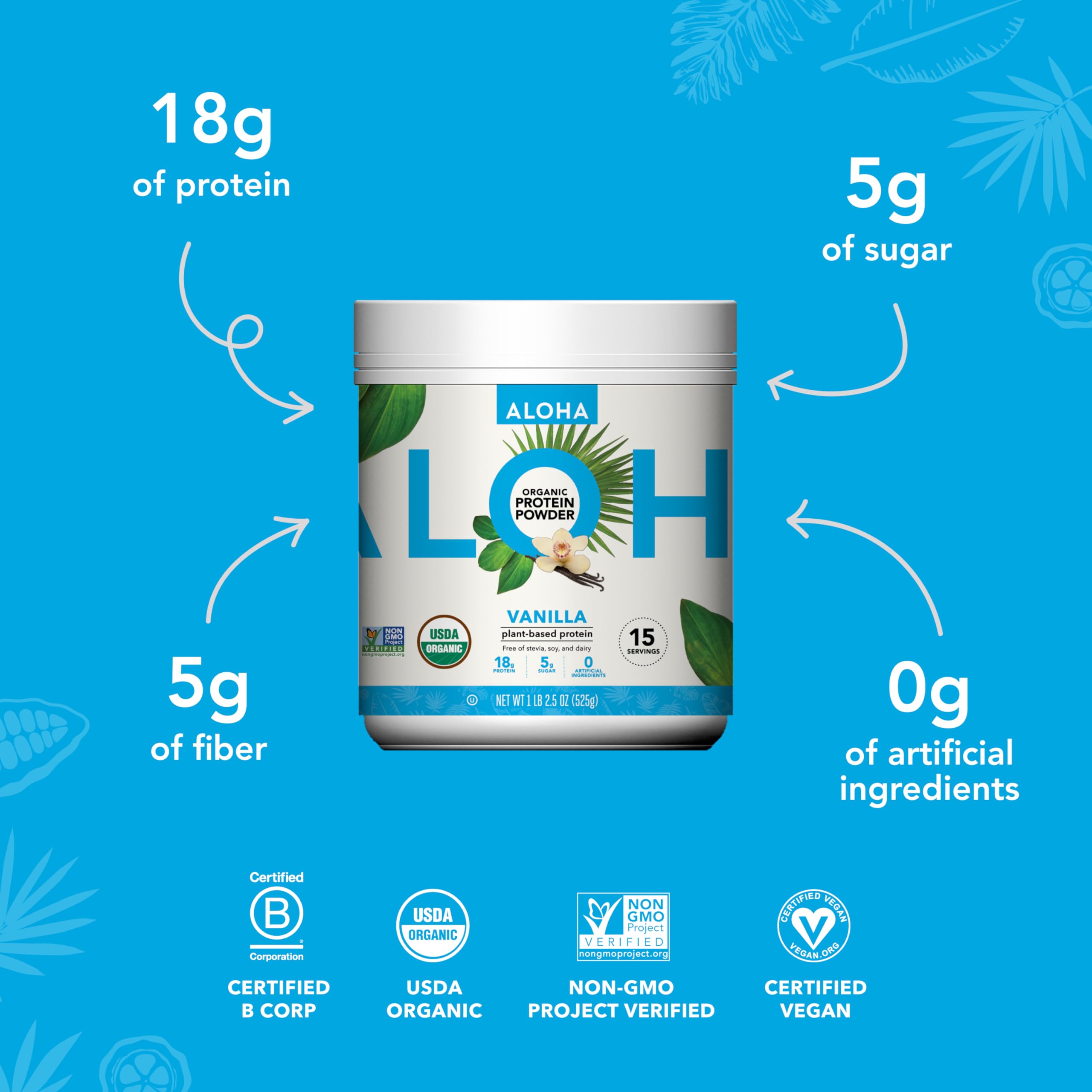 ALOHA 5g fiber per serving supports fullness and digestion