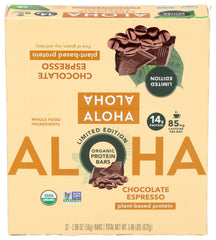 Aloha bar texture close-up highlighting chocolate and espresso notes for a satisfying snack.