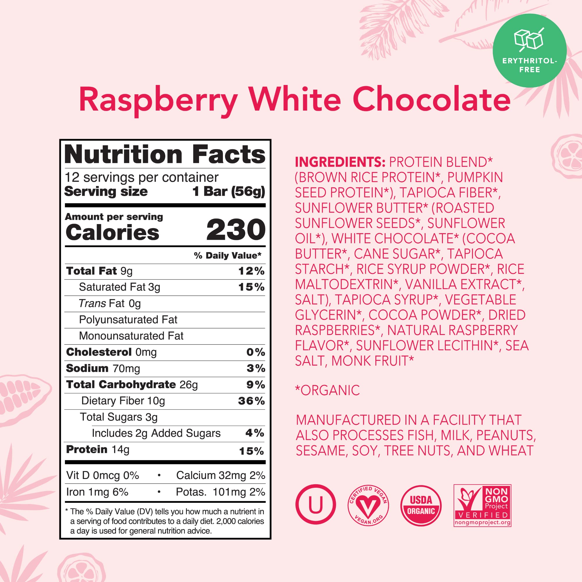ALOHA organic protein ingredients close-up highlighting plant-based protein and fiber.