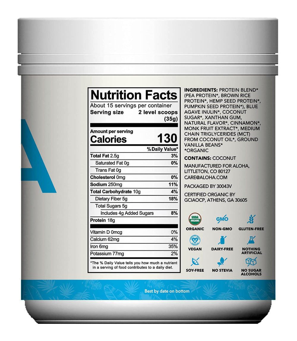 ALOHA vegan, dairy-free, gluten-free ingredients ideal for versatile recipes