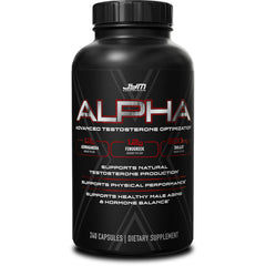 Alpha JYM X bottle front highlights a transparent formula for trusted daily dosing