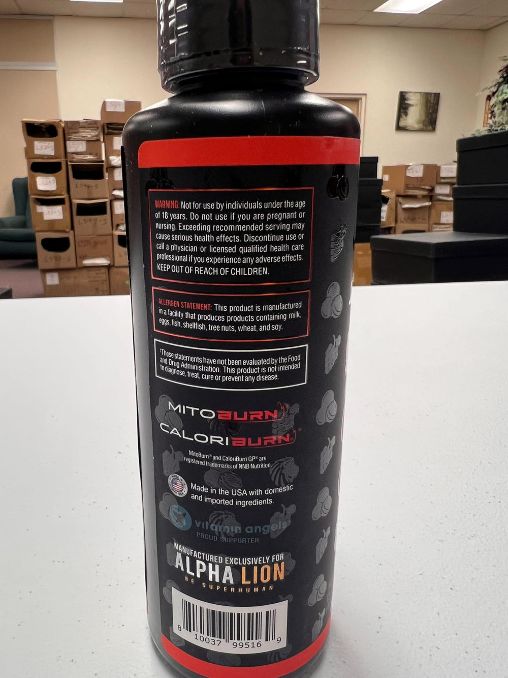ALPHA LION Burn2O shot glass for a quick, convenient pre-workout ritual