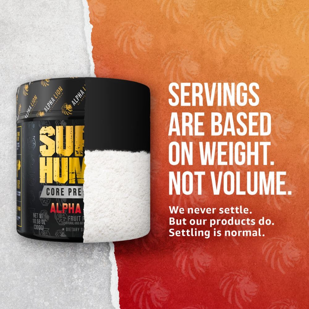 ALPHA LION Core pre-workout energy shot in glass illustrating sustained energy.