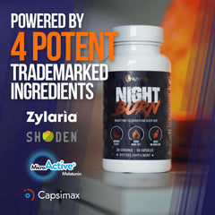 ALPHA LION Night Burn bottle pour—convenient serving for nightly routines.