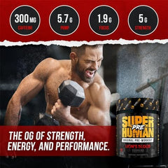 ALPHA LION pre workout scoop emphasizes measurement ensuring consistent dose
