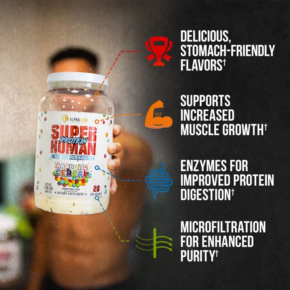 ALPHA LION Pure Isolate whey scoop demonstrates accurate dosing for lean muscle goals.