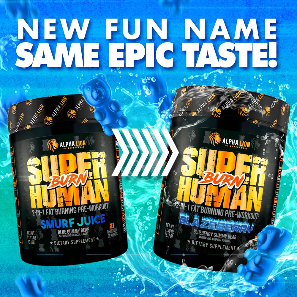ALPHA LION Superhuman Burn scoop and jar for precise dosing before training
