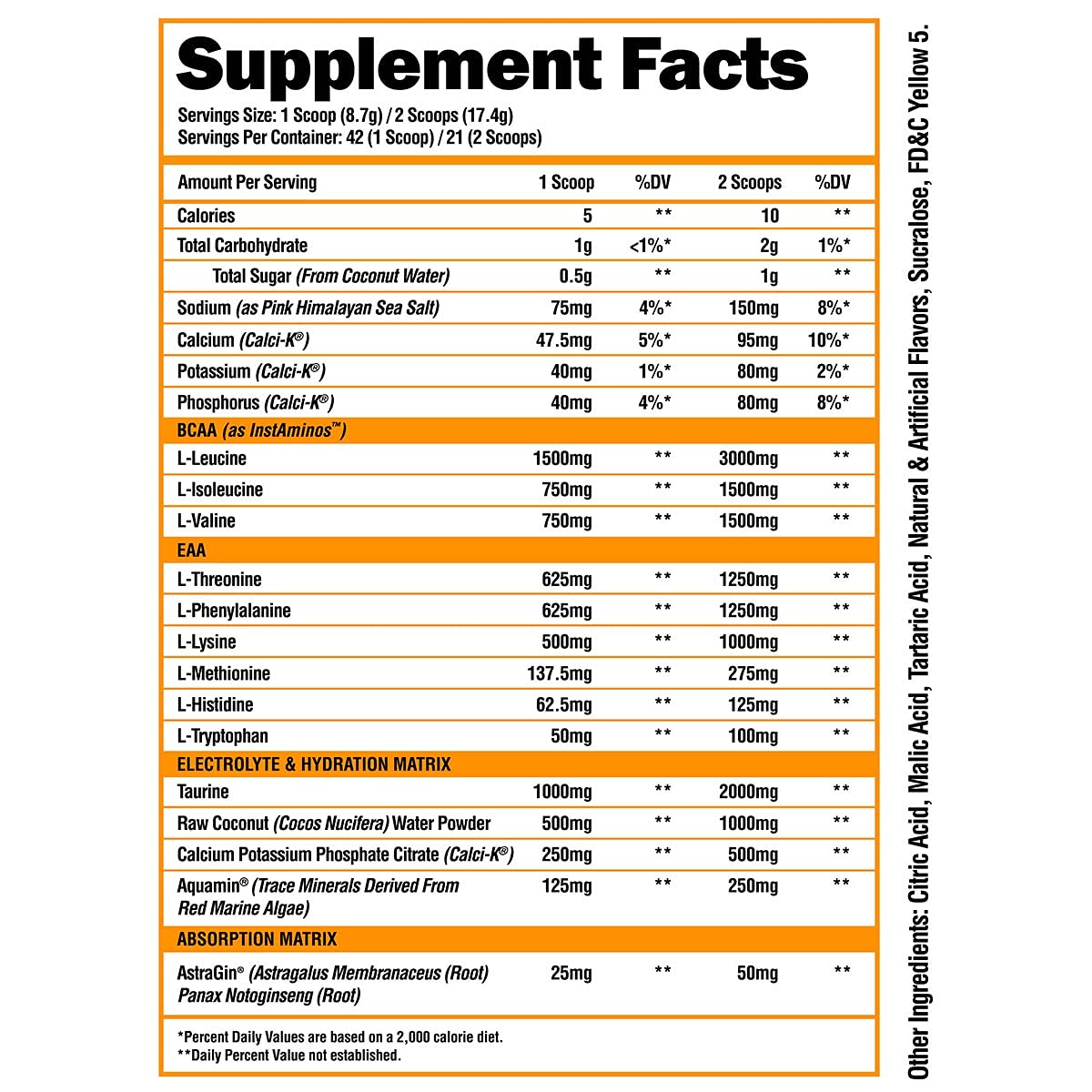 Scoop of ALPHA LION Superhuman Intra stirred in water for endurance support
