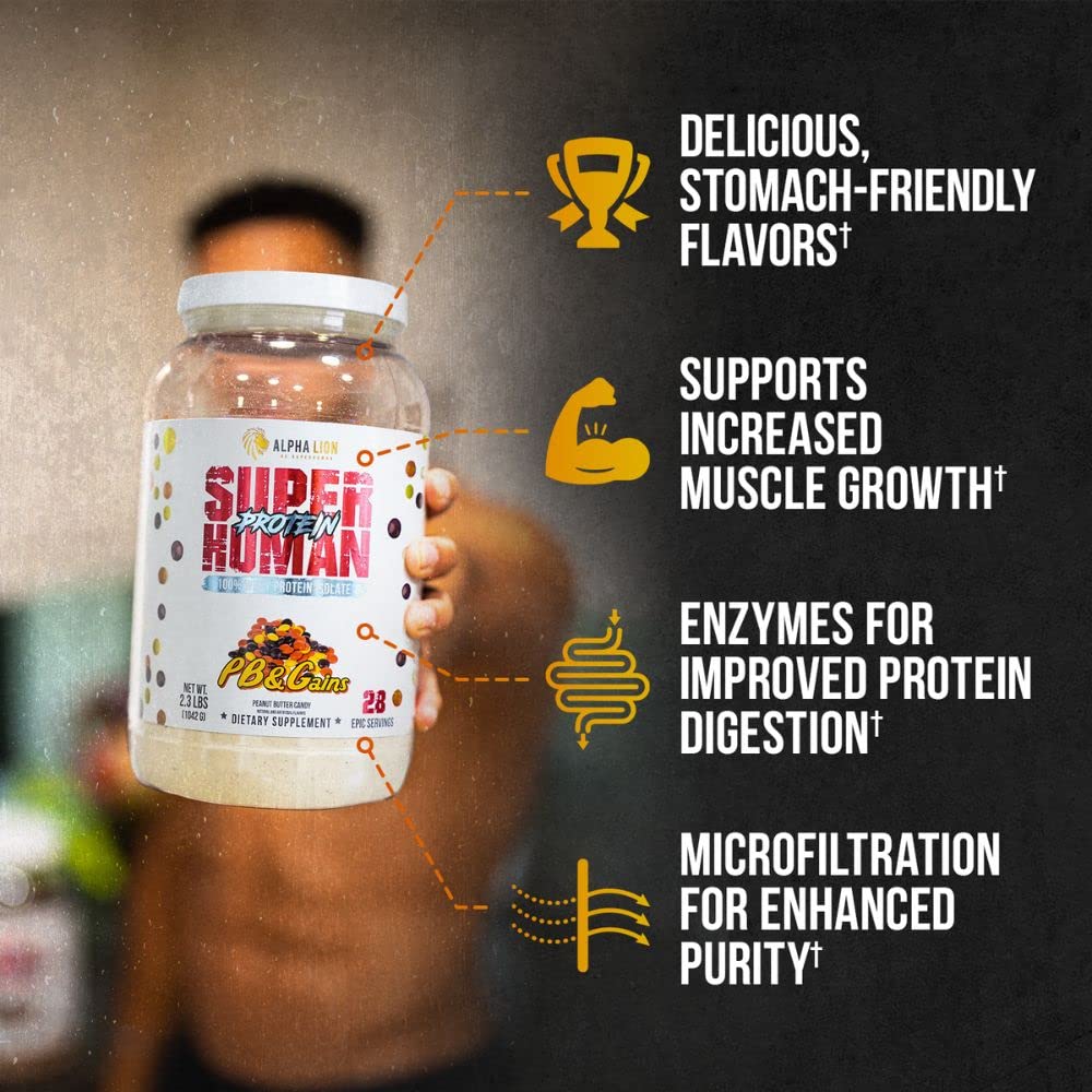 ALPHA LION scoop included for precise post-workout protein measurement.