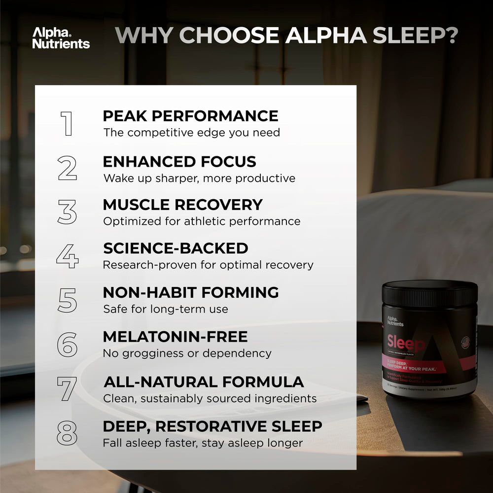 Scoop dissolving into water with Alpha Nutrients Sleep Aid for a nightly ritual.