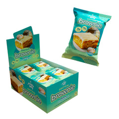 Alpha Prime Prime Bites Brownie glazed cinnamon roll, ready-to-eat on-the-go protein snack.