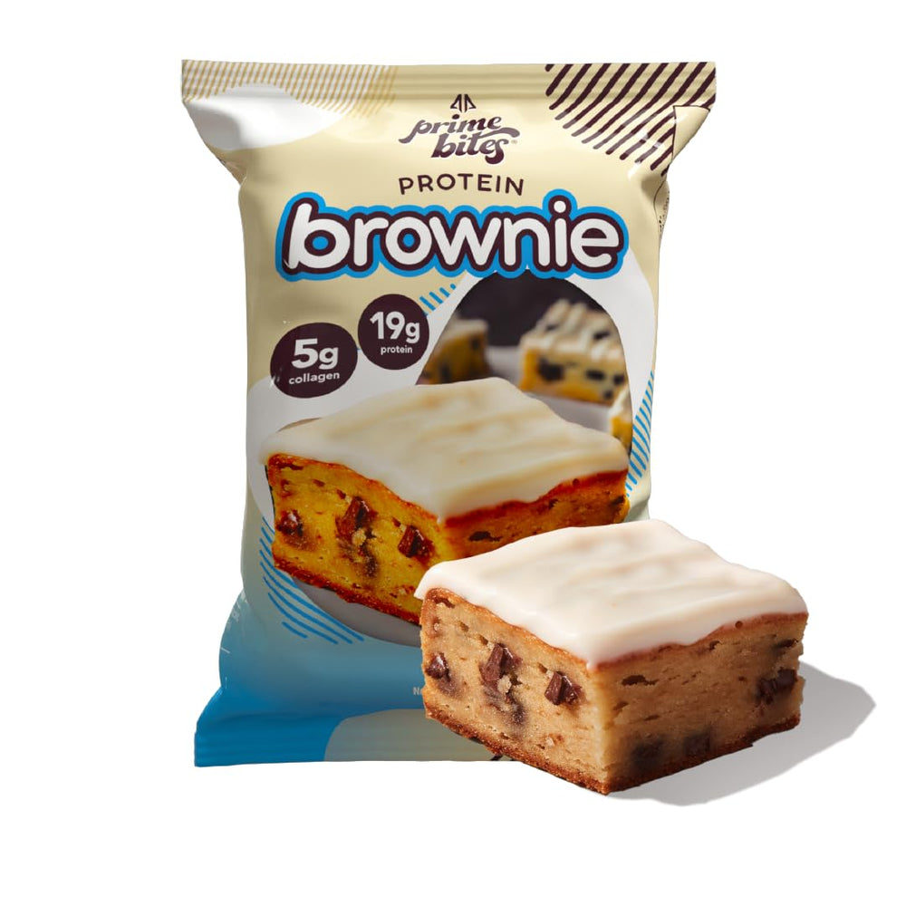 Wrapper close-up of Alpha Prime Prime Bites Brownie with individually wrapped portions.