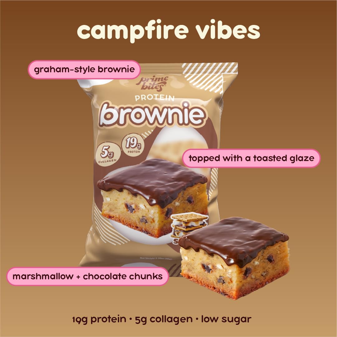 Alpha Prime Prime Bites Brownie microwaved for gooey warmth, a comforting snack.