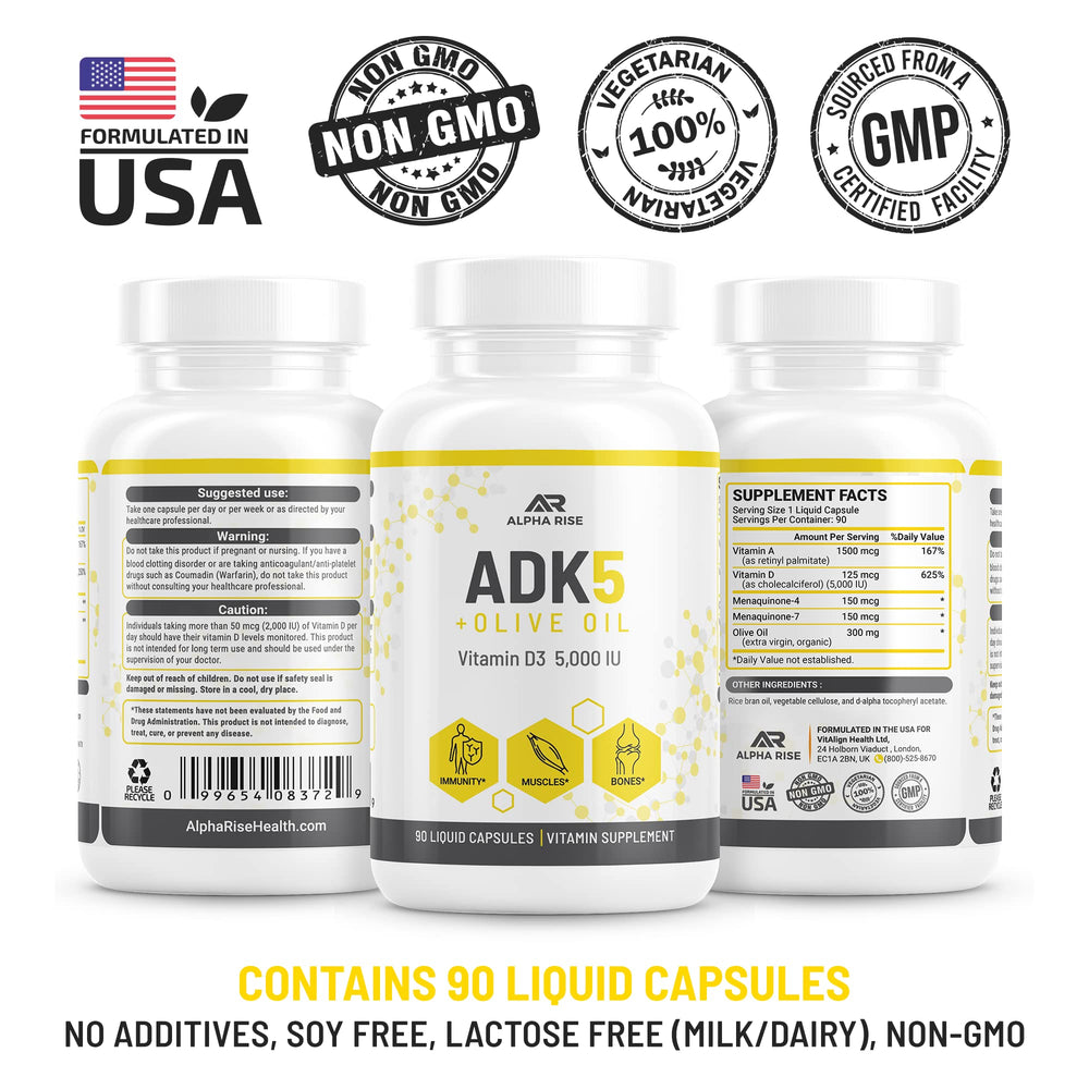ALPHA RISE ADK bottle with cap removed ready for meals.