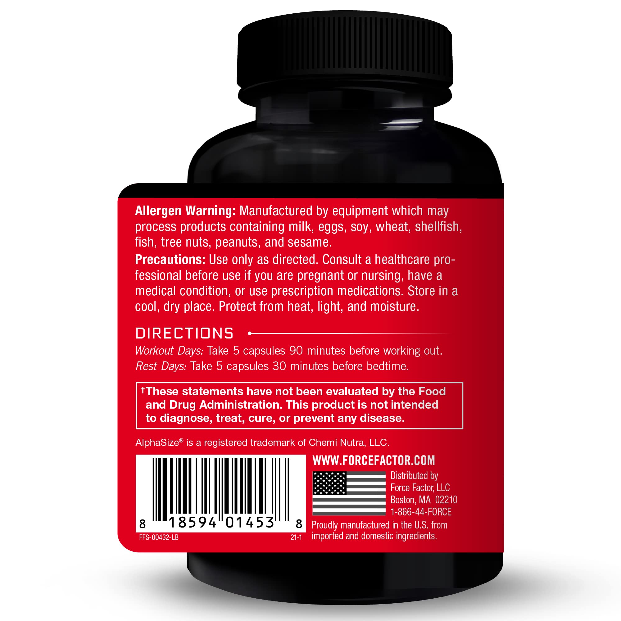 Close-up of AlphaSize capsule showing trusted HGH support for workouts