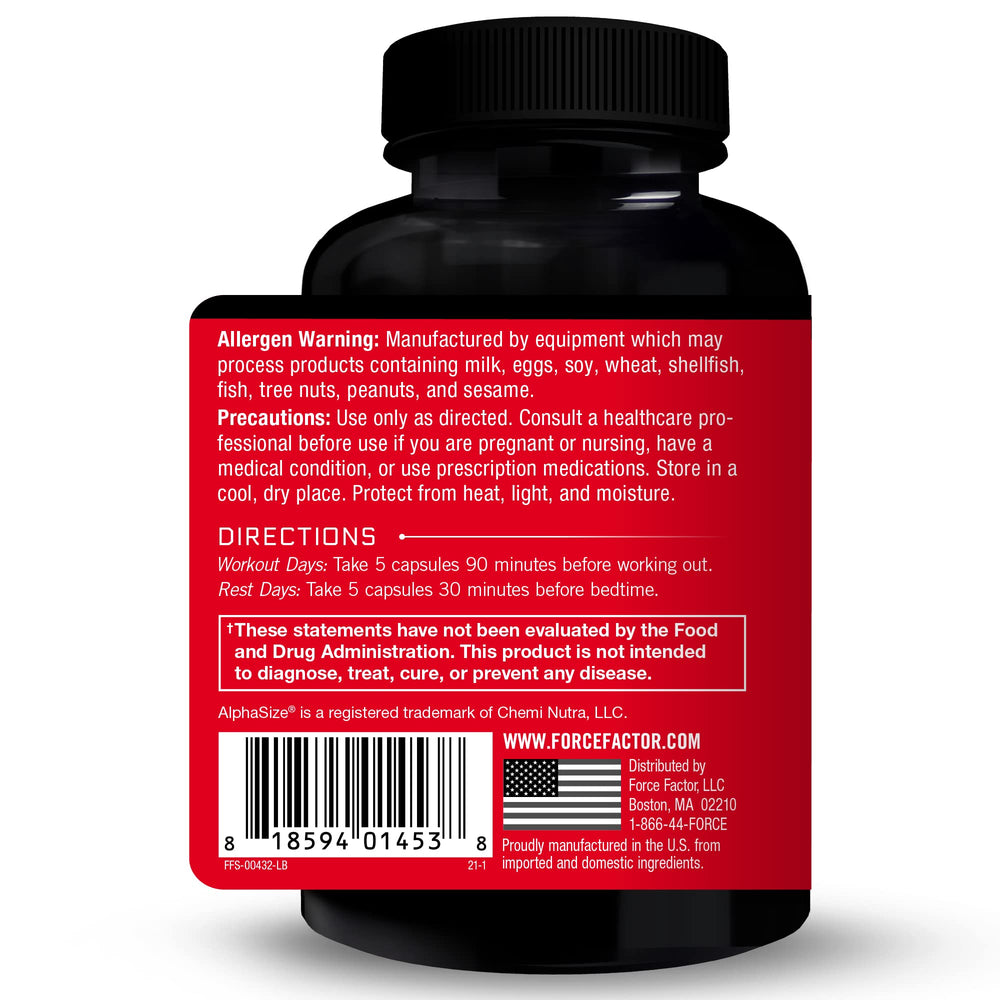 Close-up of AlphaSize capsule showing trusted HGH support for workouts