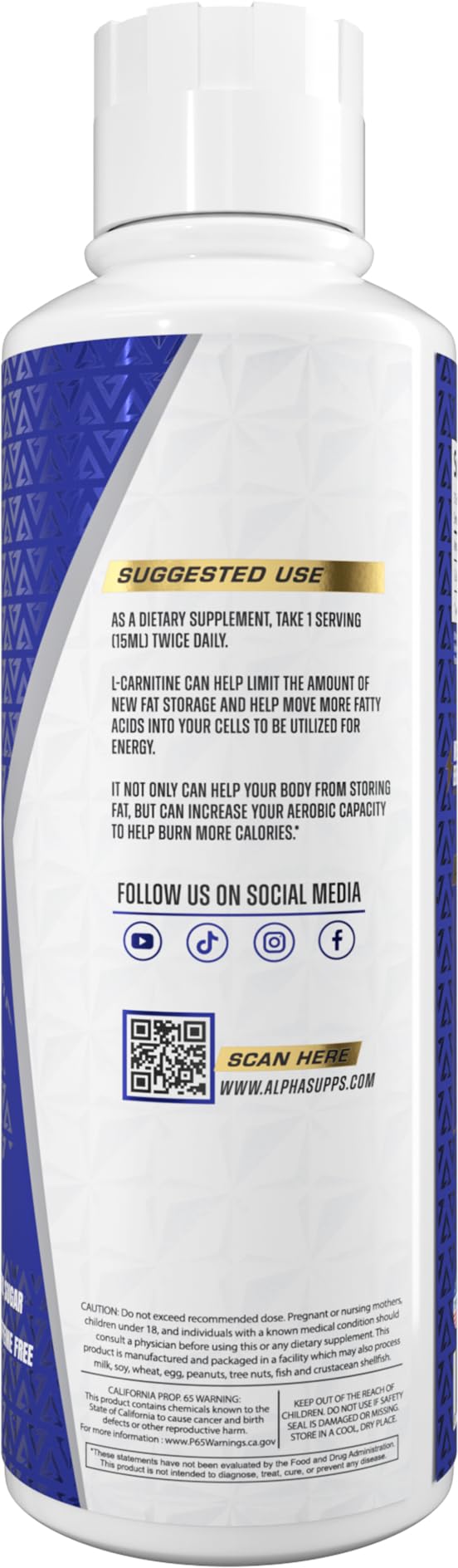 Alpha Supps liquid mixes easily with water for quick intake