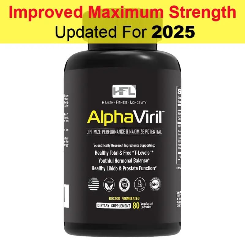 AlphaViril capsules on display signaling daily energy and performance support.