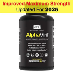AlphaViril capsules on display signaling daily energy and performance support.