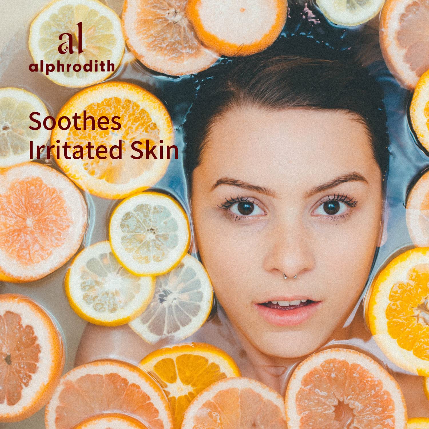 Alphrodith sandalwood oil for skin and hair hydration and shine.