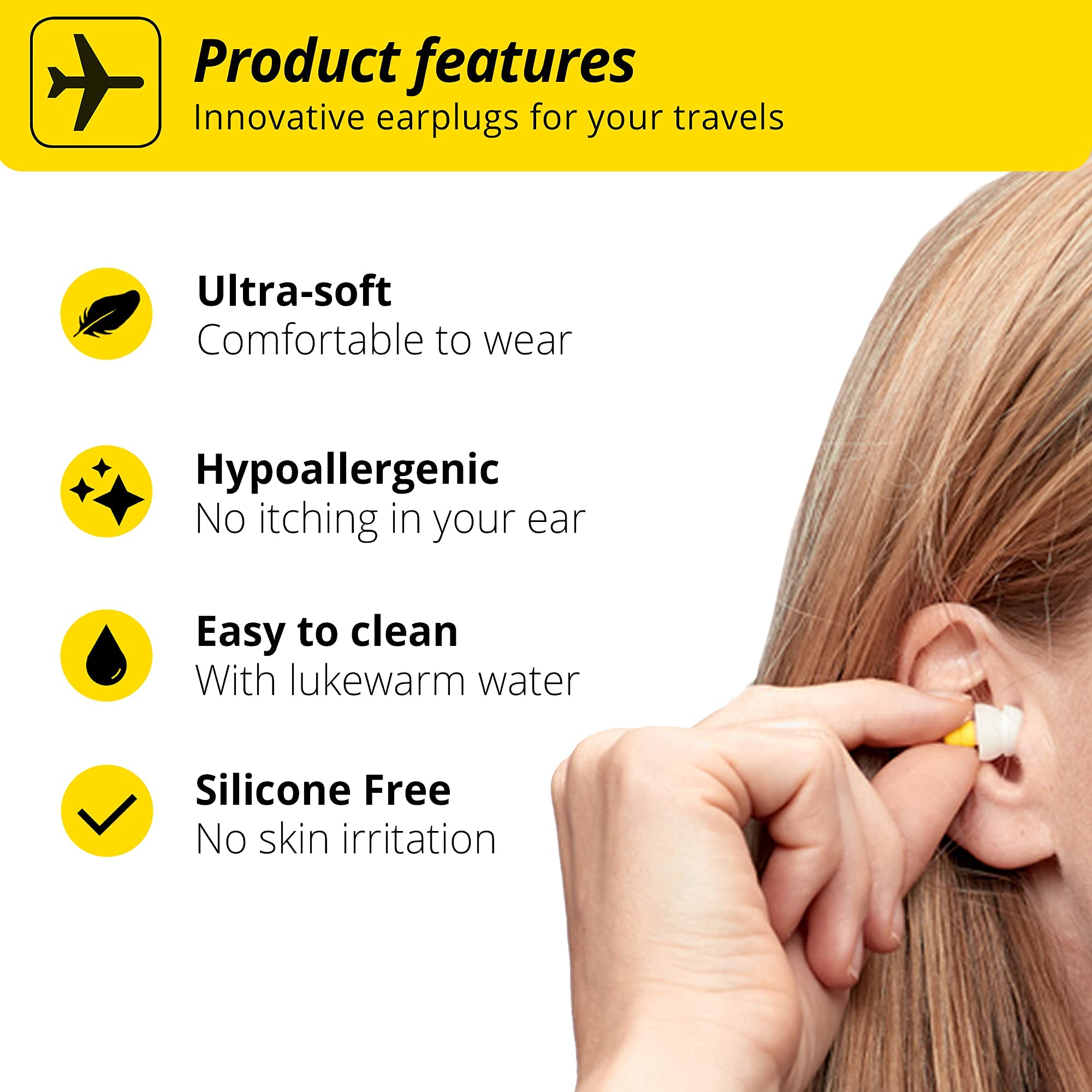 Close-up of FlyFit filter highlighting soft, breathable design for comfort