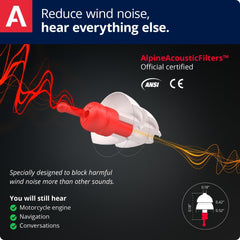 Alpine MotoSafe Race ultra-soft material adapts for comfortable helmet wear.