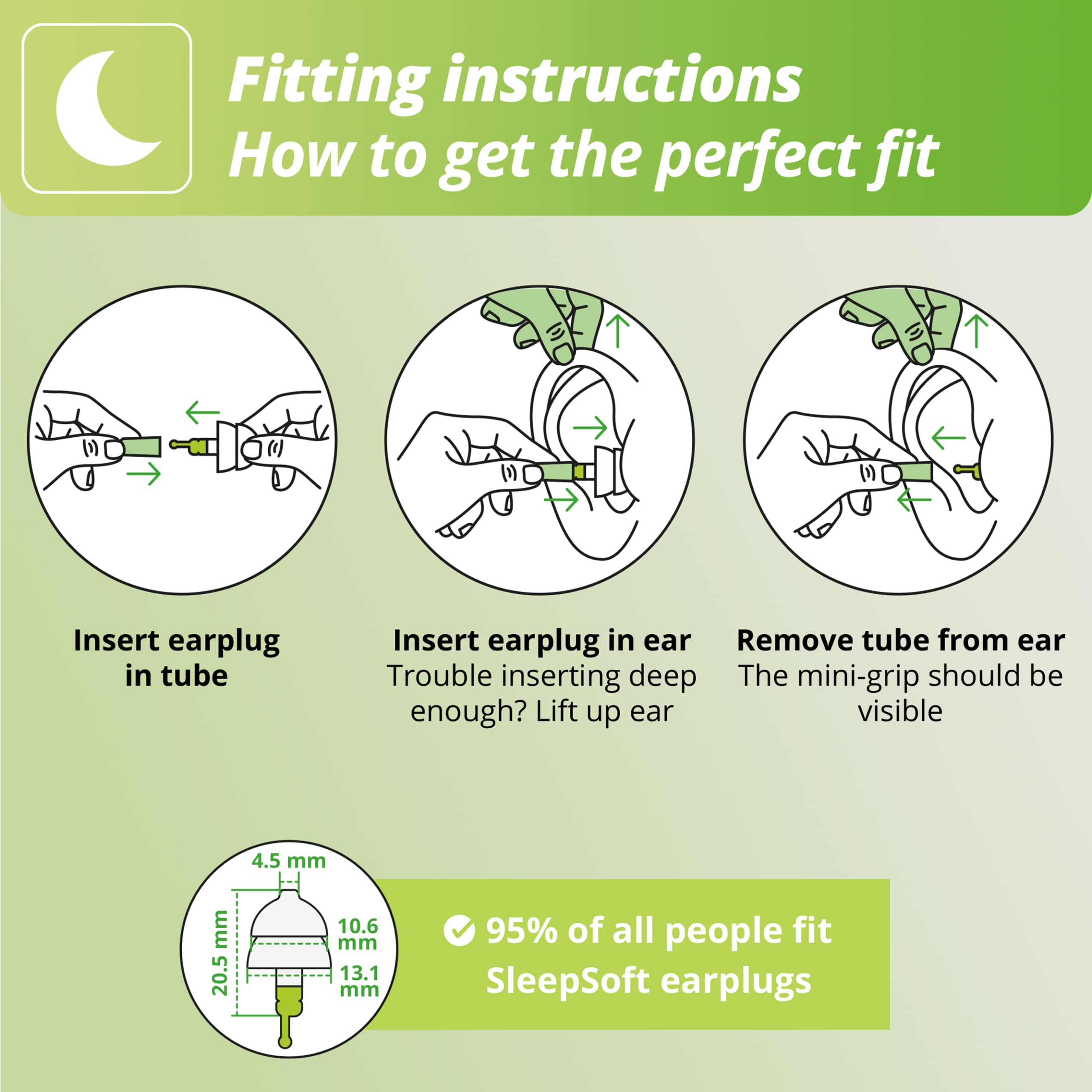 Alpine SleepSoft hypoallergenic silicone free earplug for sensitive ears